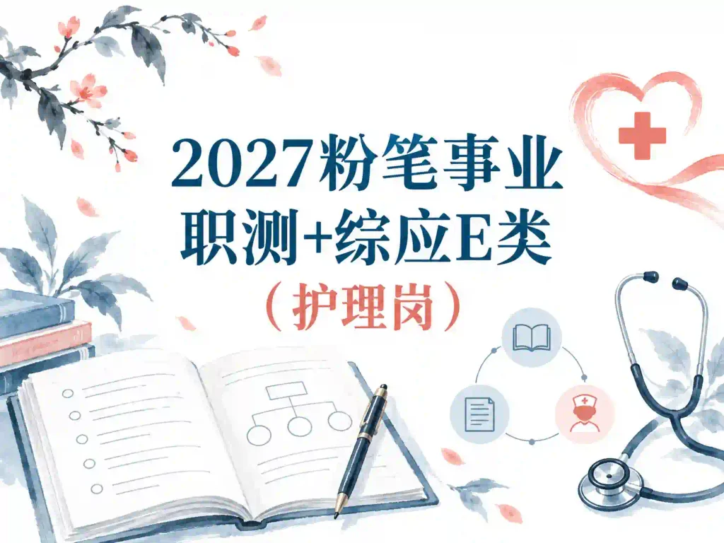 2027粉笔事业职测+综应E类（护理岗）