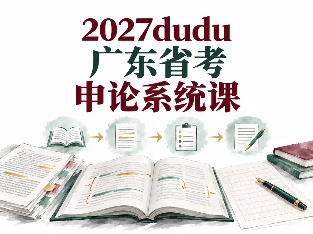 2027dudu广东省考申论系统课