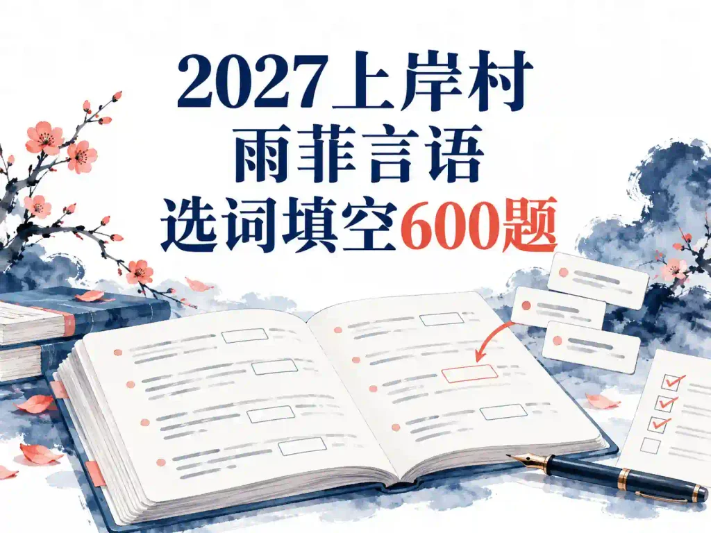 2027上岸村雨菲言语选词填空600题
