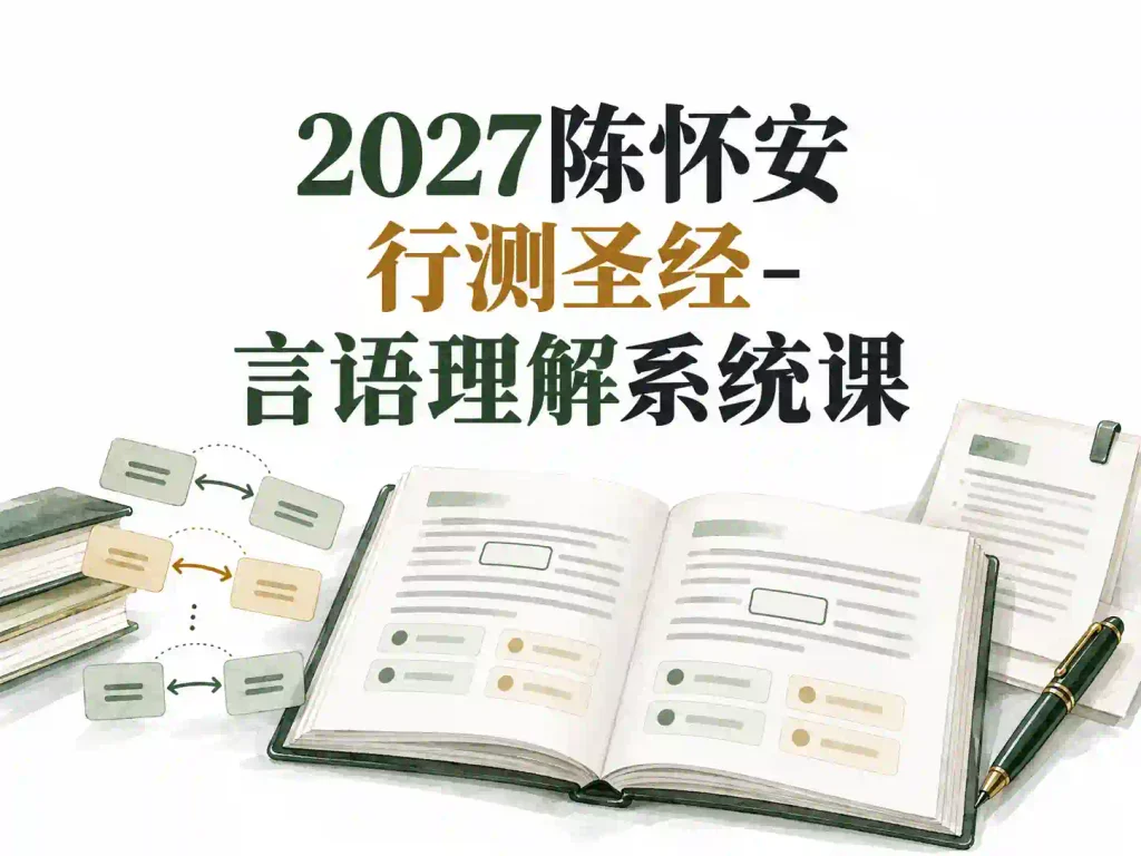 2027陈怀安行测圣经-言语理解系统课